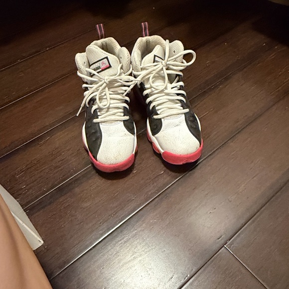 Jordan Kids Black and Red Sneakers